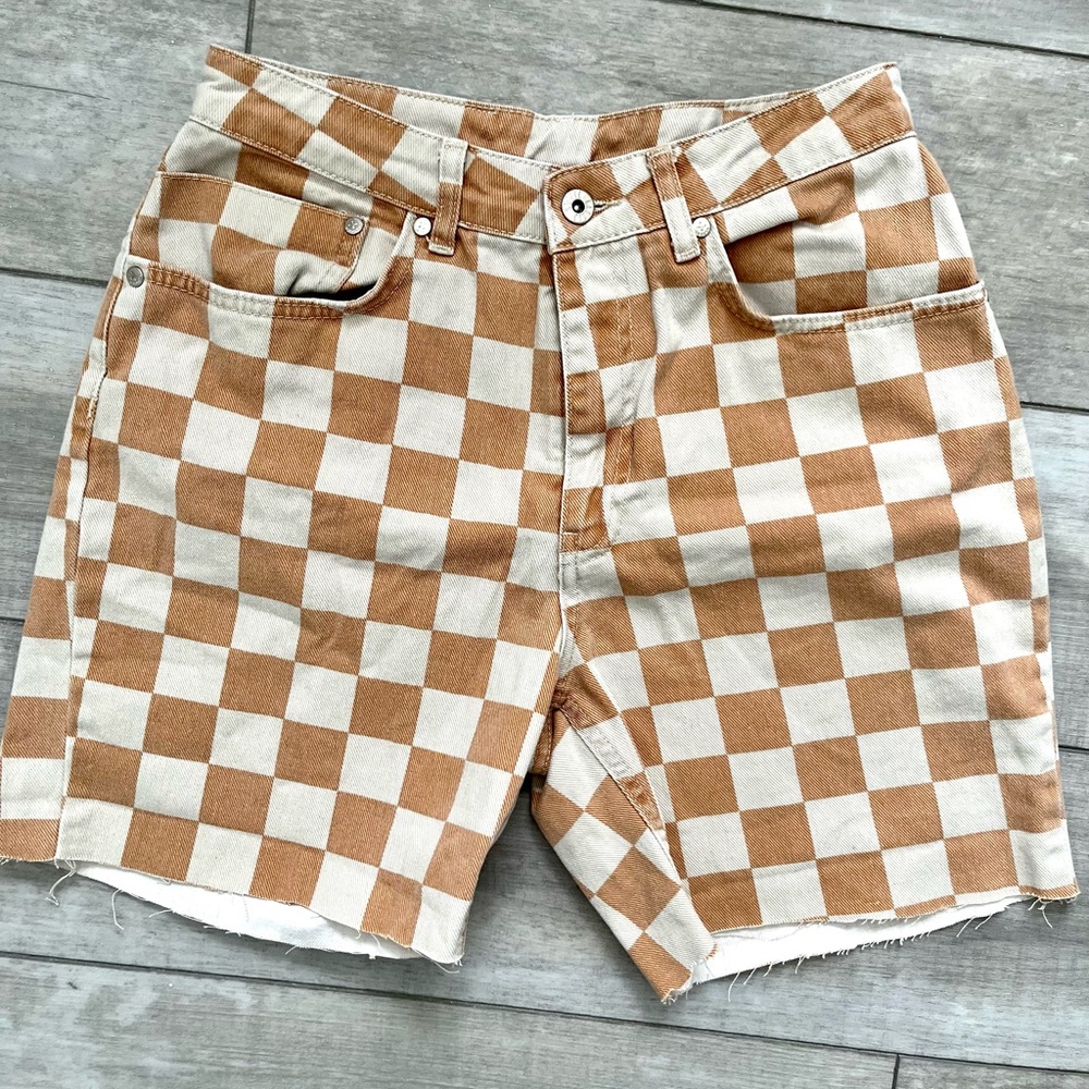Ragged Priest Checker Cut off Shorts